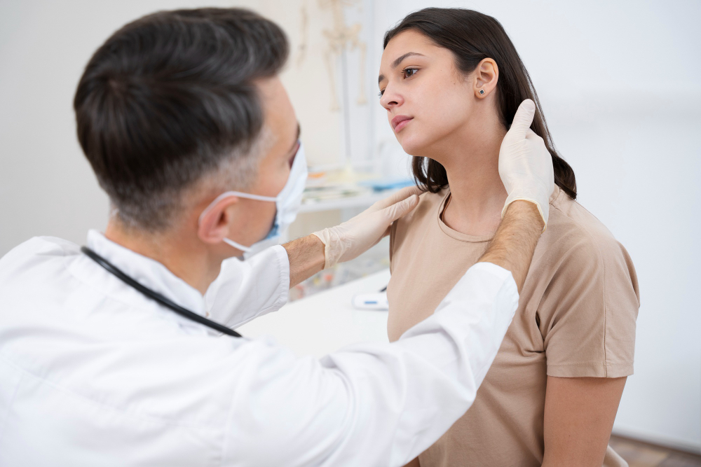 Patient receiving non-surgical whiplash treatment to relieve neck pain and improve mobility.